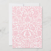 Elegante Roze Lotus Lantaarns Bruiloft Save The Date (Achterkant)