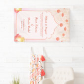 Elegante Roze Lotus Lantaarns Mehndi Sangeet Spandoek (Insitu)