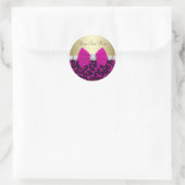 Elegante Roze Luipaard Stickers (Tas)