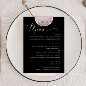 Elegante roze maan | Black Celestial Wedding Dinne Menu