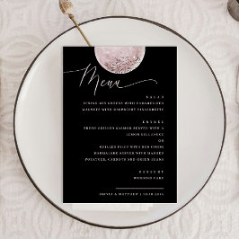 Elegante roze maan | Black Celestial Wedding Dinne Menu