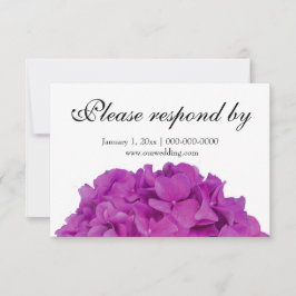 Elegante roze magenta bloemenhortensia's rozen RSV Save The Date