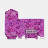 Elegante roze magenta bloemige hortensia rozen  bedankdoosjes (Uitgevouwen)