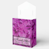 Elegante roze magenta bloemige hortensia rozen  bedankdoosjes (Geopend)