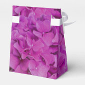 Elegante roze magenta bloemige hortensia rozen  bedankdoosjes (Achterkant)