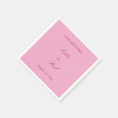 Elegante roze magenta bruiloft servetten (Hoek)