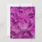 Elegante roze magenta floral hortensia rozen bedankkaart (Achterkant)