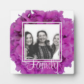 Elegante roze magenta floral hortensia rozen fotoplaat (Voorkant)