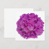 Elegante roze magenta floral hortensia rozen kaart (Voorkant / Achterkant)
