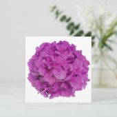 Elegante roze magenta floral hortensia rozen kaart (Staand voorkant)