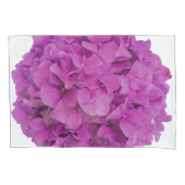 Elegante roze magenta floral hortensia rozen kussensloop (Voorkant-Links)