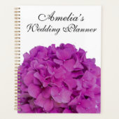 Elegante roze magenta floral hortensia rozen planner (Voorkant)