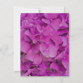 Elegante roze magenta floral hortensia rozen save the date (Achterkant)