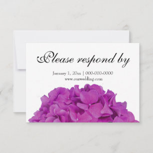 Elegante roze magenta floral hortensia rozen save the date