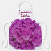 Elegante roze magenta floral hortensia rozen schort (Voorkant)