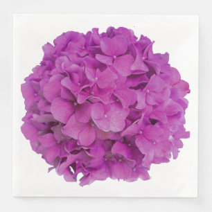 Elegante roze magenta floral hortensia rozen servet