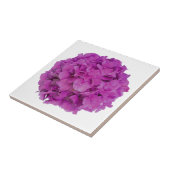 Elegante roze magenta floral hortensia rozen tegeltje (Zijkant)