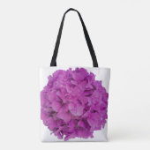 Elegante roze magenta floral hortensia rozen tote bag (Achterkant)