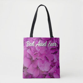 Elegante roze magenta floral hortensia rozen tote bag