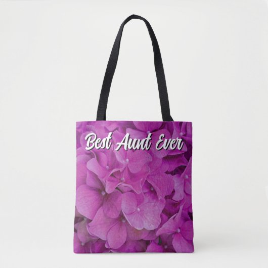 Elegante roze magenta floral hortensia rozen tote bag (Voorkant)