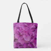 Elegante roze magenta floral hortensia rozen tote bag (Achterkant)