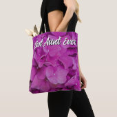Elegante roze magenta floral hortensia rozen tote bag (Dichtbij)