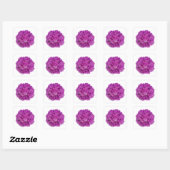 Elegante roze magenta floral hortensia rozen vierkante sticker (Vel)
