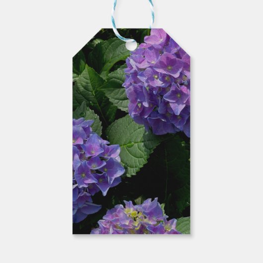 Elegante roze magenta paarse bloementuin cadeaulabel (Achterkant)