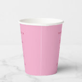 Elegante Roze Magenta Trouwpapier Cups Papieren Bekers (Rechts)