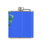 Elegante roze magenta waterverf bloemenrozen heupfles (Achterkant)