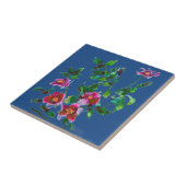 Elegante roze magenta waterverf rozen tegeltje (Zijkant)