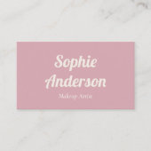 Elegante Roze Make-up Artist QR Code Visitekaartje (Voorkant)