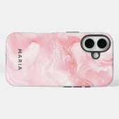 Elegante Roze Marmer Gepersonaliseerd  Case-Mate iPhone Case (Achterkant (horizontaal))