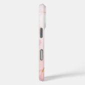 Elegante Roze Marmer Gouden Script Naam Case-Mate iPhone Case (Achterkant / Rechts)