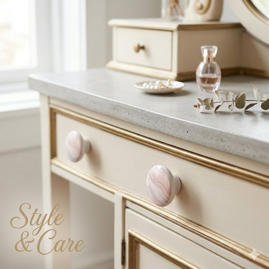 Elegante Roze Marmer Textuur Keramische Lade Knop