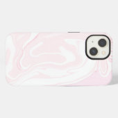 Elegante Roze Marmeren Achtergrond iPhone Hoesje (Achterkant horizontaal)