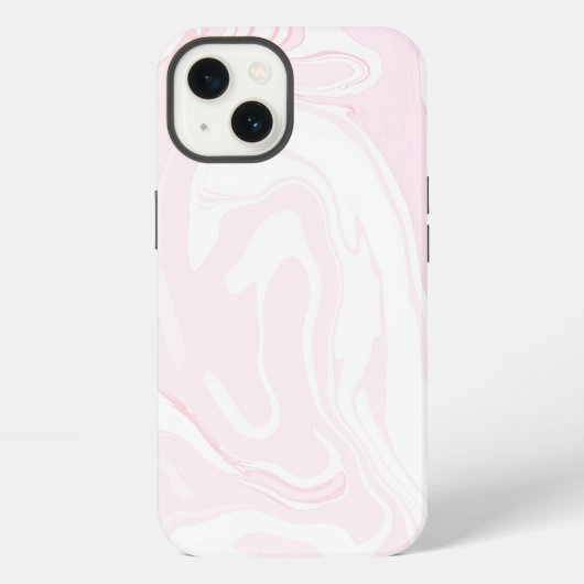 Elegante Roze Marmeren Achtergrond iPhone Hoesje (Achterkant)