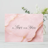 Elegante Roze Marmeren Cadeaucertificaat (Staand voorkant)