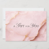 Elegante Roze Marmeren Cadeaucertificaat (Voorkant)