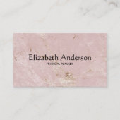 Elegante Roze Marmeren Consultant Visitekaartje (Voorkant)