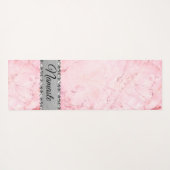 Elegante Roze Marmeren Diamant Bling Namaste Custo Yogamat (Achterkant (horizontaal))