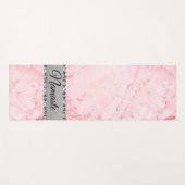 Elegante Roze Marmeren Diamant Bling Namaste Custo Yogamat (Voorkant (horizontaal))