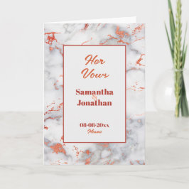 Elegante Roze Marmeren Huwelijksbeloftekaart Bedankkaart