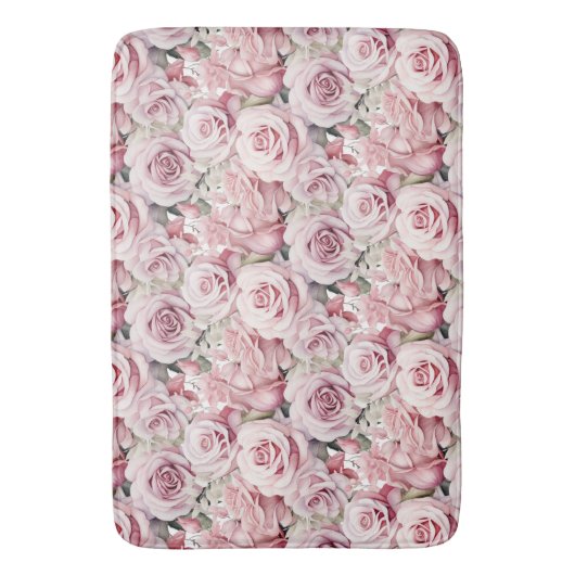 Elegante Roze Maximalistische Badmat (Voorkant Verticaal)