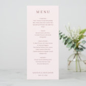 Elegante Roze Menu Sjabloon (Staand voorkant)