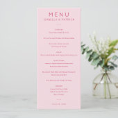 Elegante Roze Menu Sjabloon (Staand voorkant)