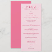 Elegante Roze Menu Sjabloon (Voorkant / Achterkant)