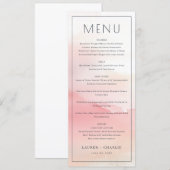 Elegante Roze Menutemplate Menu (Voorkant / Achterkant)