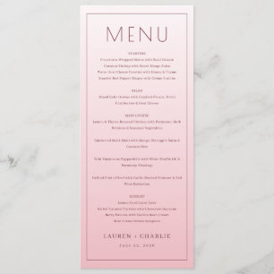 Elegante Roze Menutemplate Menu