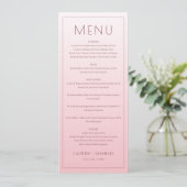 Elegante Roze Menutemplate Menu (Staand voorkant)